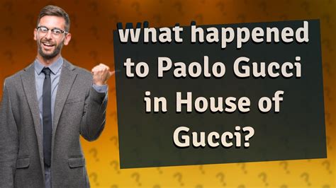 the world of gucci|what happened to paolo Gucci.